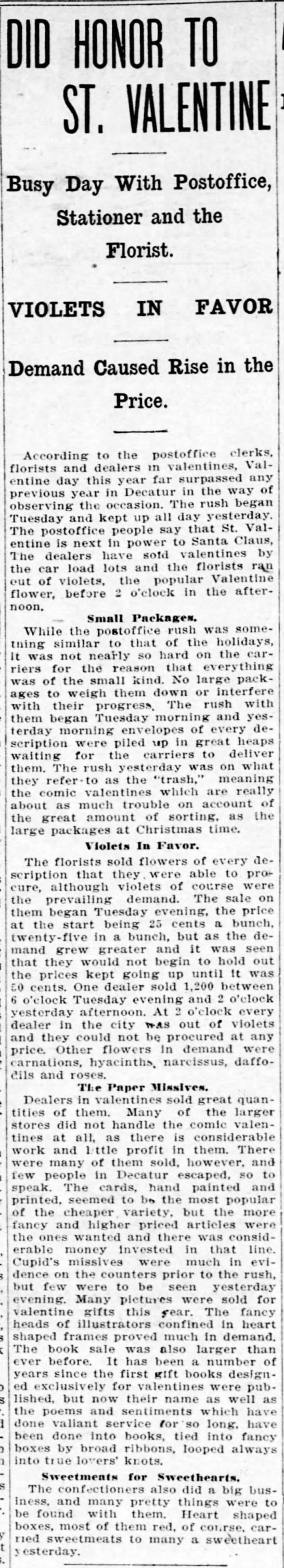 Valentine's Day in 1906